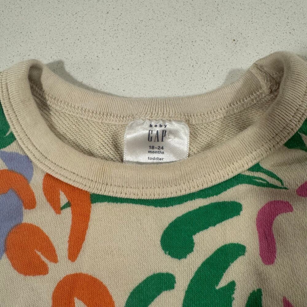 Baby Gap Baby Girl 18-24M Colorful Floral Sweater - Picture 4 of 5